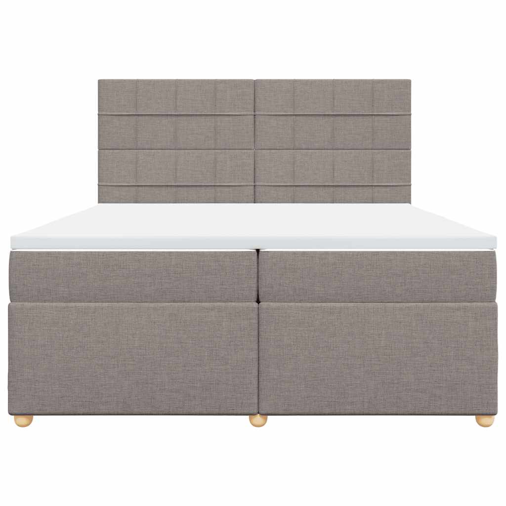 Giroletto a Molle con Materasso Tortora 200x200 cm in Tessuto