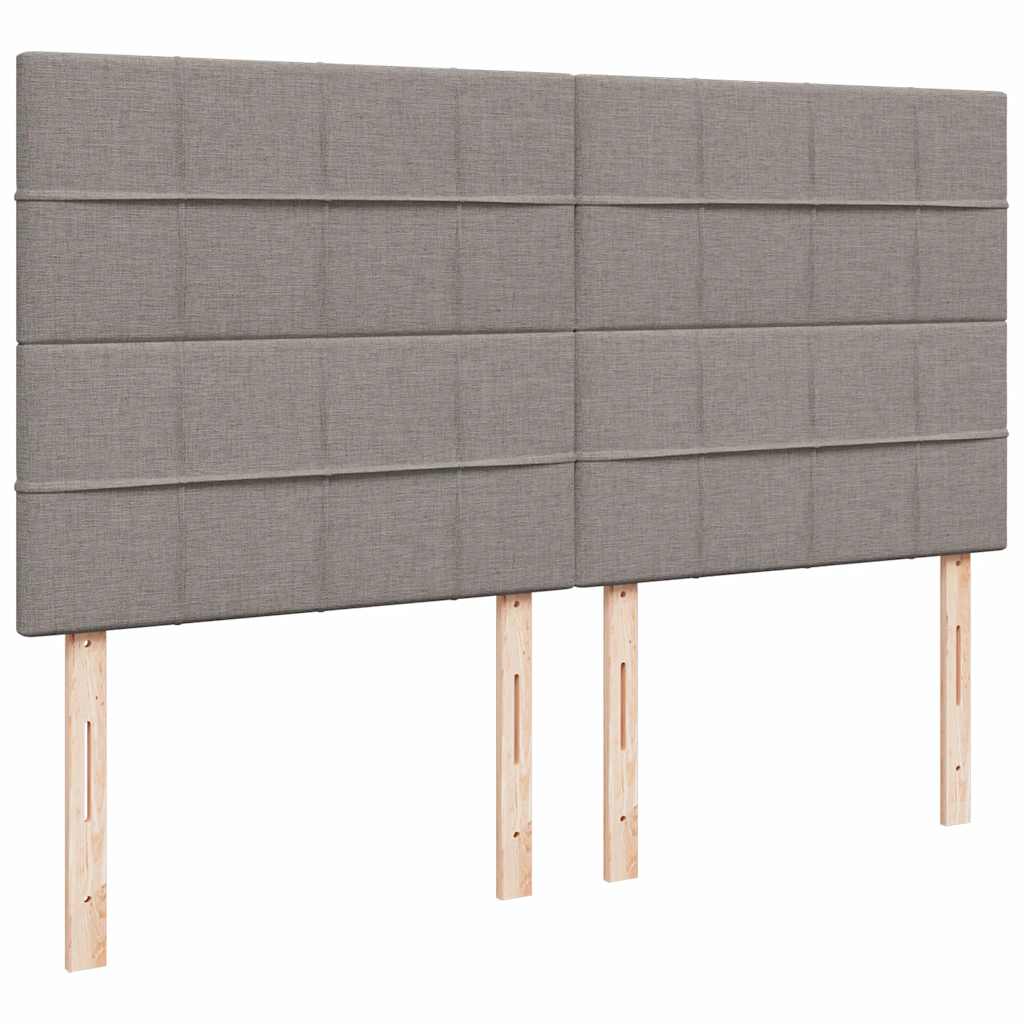 Giroletto a Molle con Materasso Tortora 200x200 cm in Tessuto