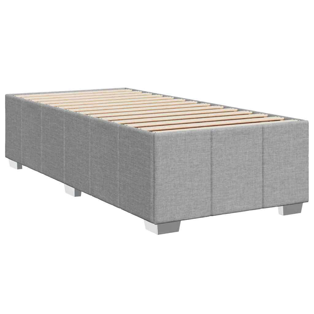 Giroletto a Molle con Materasso Grigio Chiaro 80x200 cm Tessuto