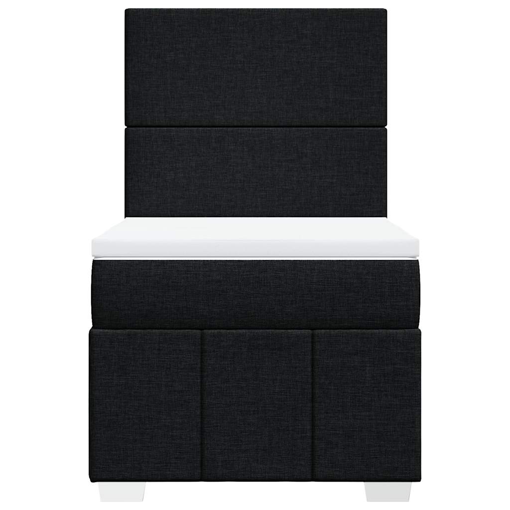 Giroletto a Molle con Materasso Nero 80x200 cm inTessuto