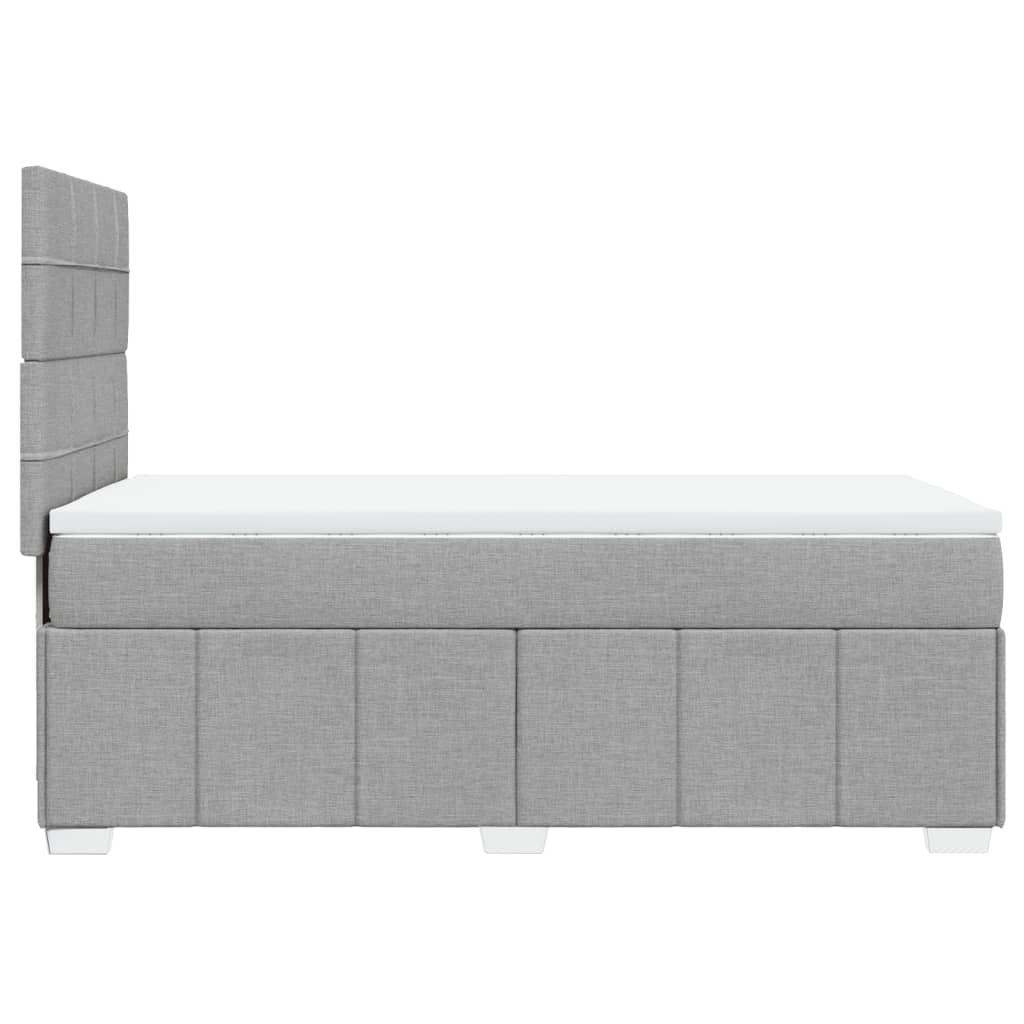 Giroletto a Molle con Materasso Grigio Chiaro 80x200 cm Tessuto