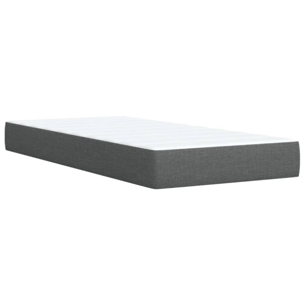 Giroletto a Molle con Materasso Grigio Scuro 80x200 cm Tessuto | homemem39