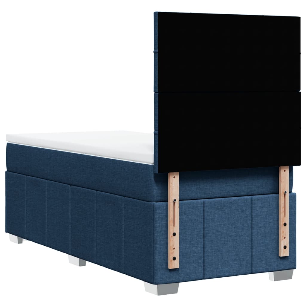 Giroletto a Molle con Materasso Blu 80x200 cm inTessuto
