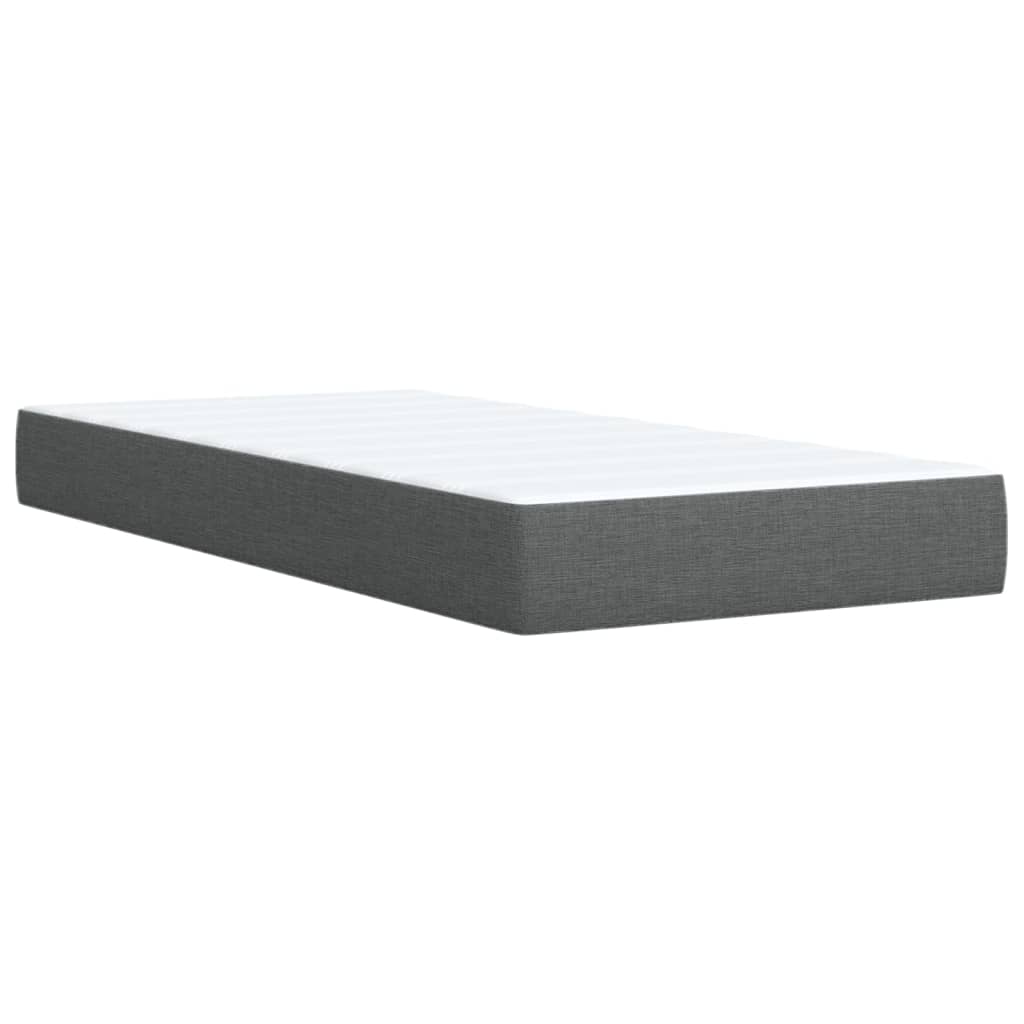 Giroletto a Molle con Materasso Grigio Scuro 80x200 cm Tessuto | homemem39