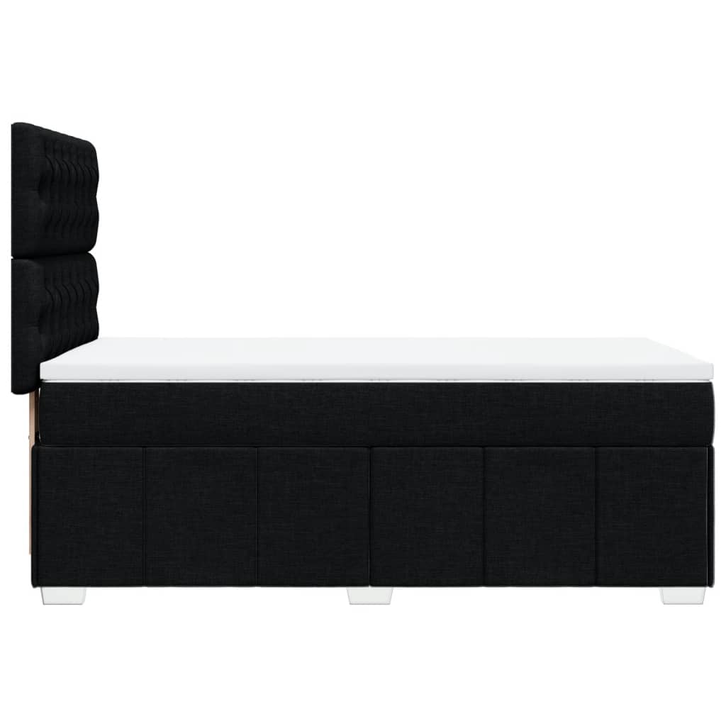 Giroletto a Molle con Materasso Nero 80x200 cm inTessuto