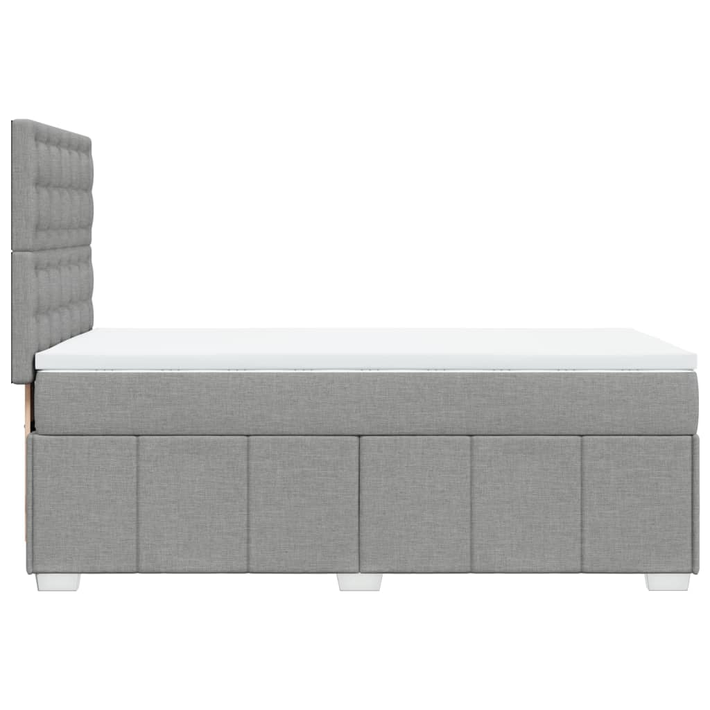 Giroletto a Molle con Materasso Grigio Chiaro 80x200 cm Tessuto