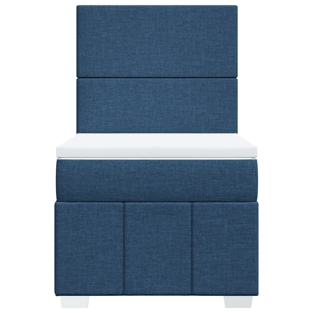 Giroletto a Molle con Materasso Blu 90x190 cm in Tessuto
