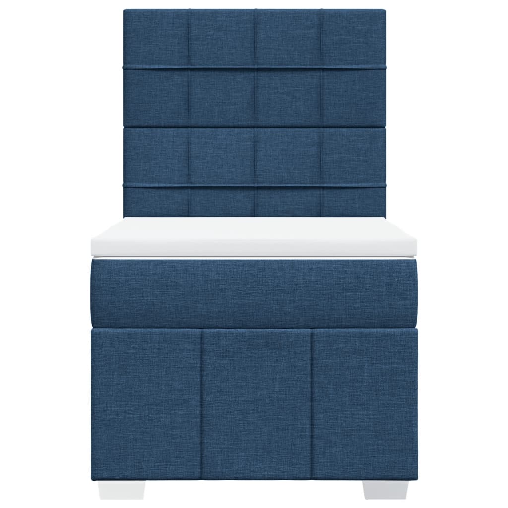 Giroletto a Molle con Materasso Blu 90x190 cm in Tessuto