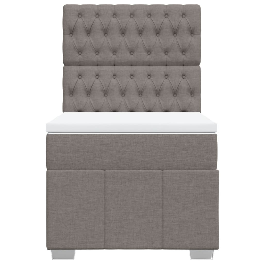 Giroletto a Molle con Materasso Tortora 90x190 cm in Tessuto