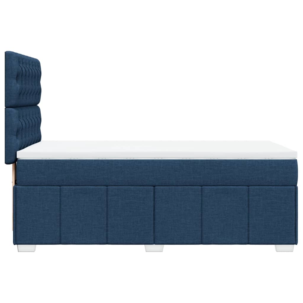 Giroletto a Molle con Materasso Blu 90x190 cm in Tessuto