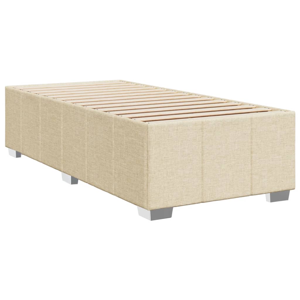 Giroletto a Molle con Materasso Crema 90x190 cm in Tessuto