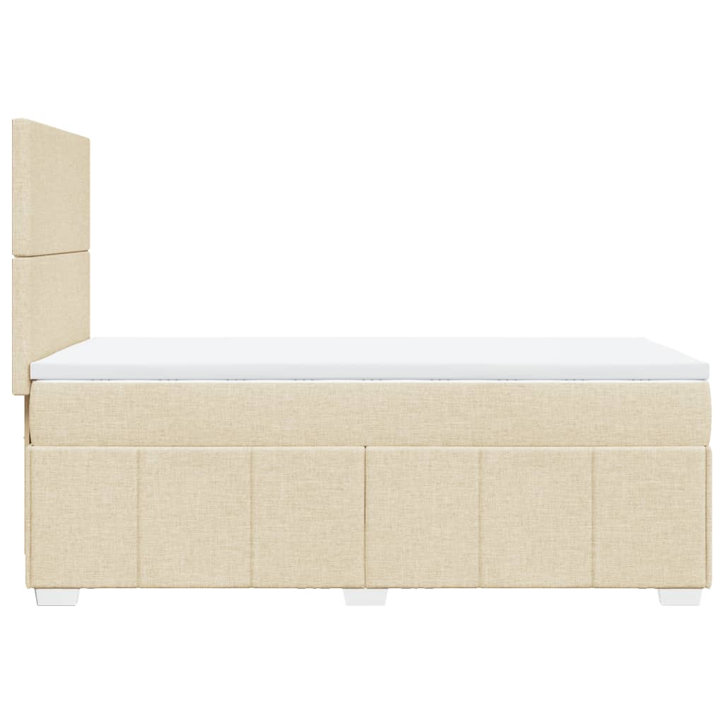 Giroletto a Molle con Materasso Crema 90x200 cm inTessuto