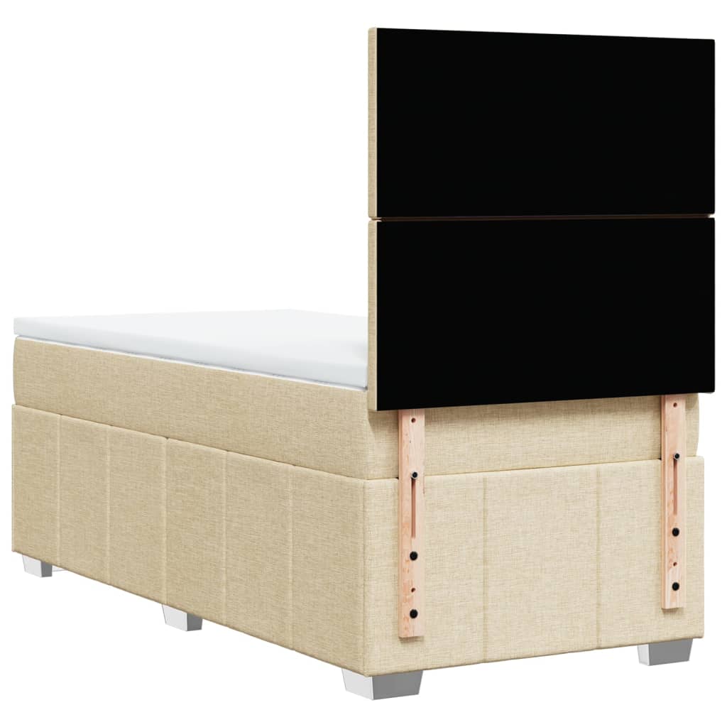 Giroletto a Molle con Materasso Crema 90x200 cm inTessuto