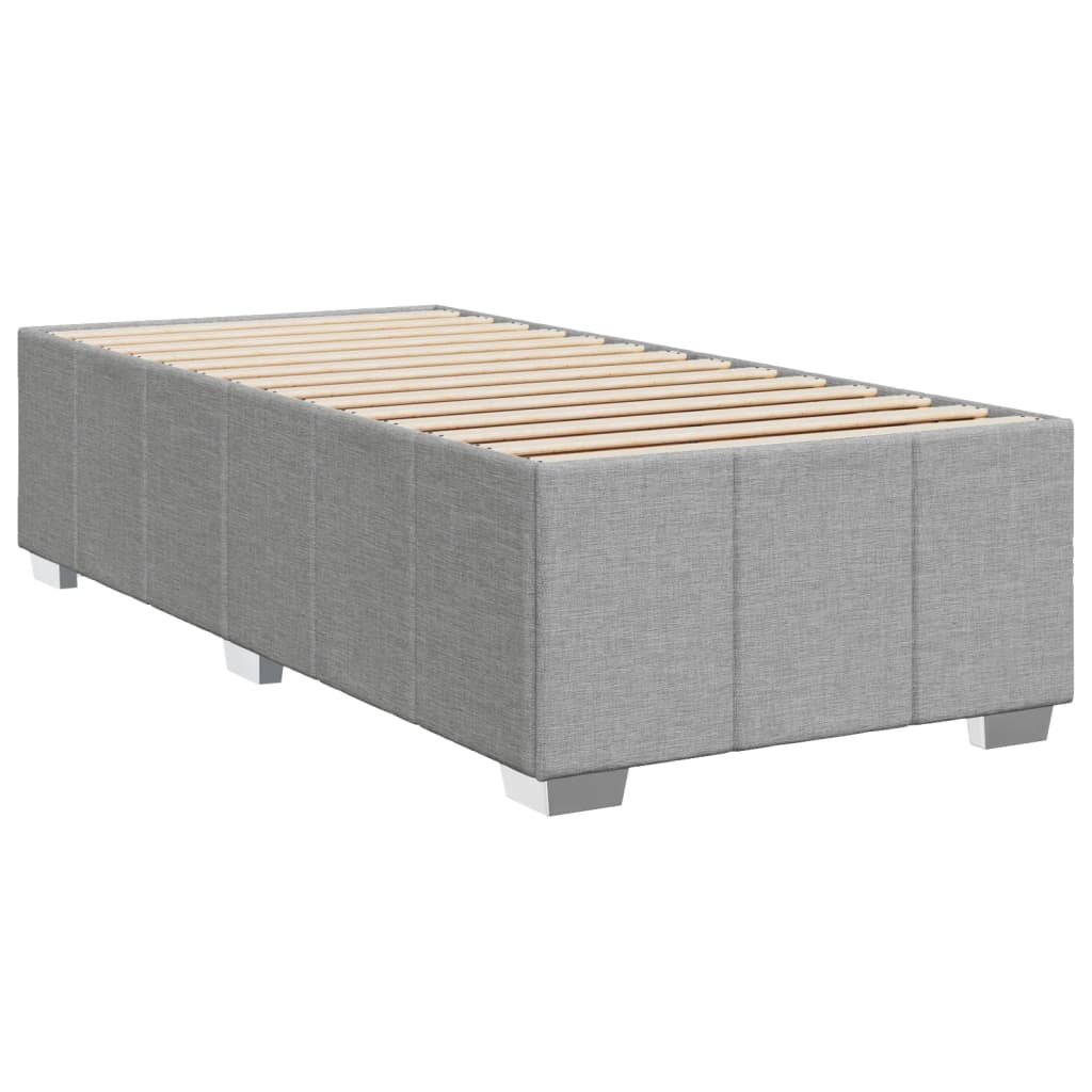 Giroletto a Molle con Materasso Grigio Chiaro 90x200 cm Tessuto