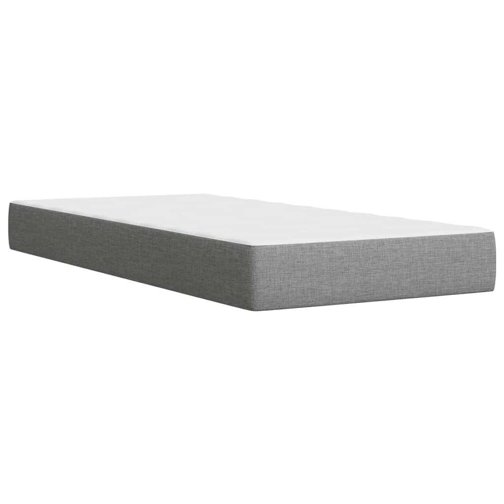 Giroletto a Molle con Materasso Grigio Chiaro 90x200 cm Tessuto | homemem39