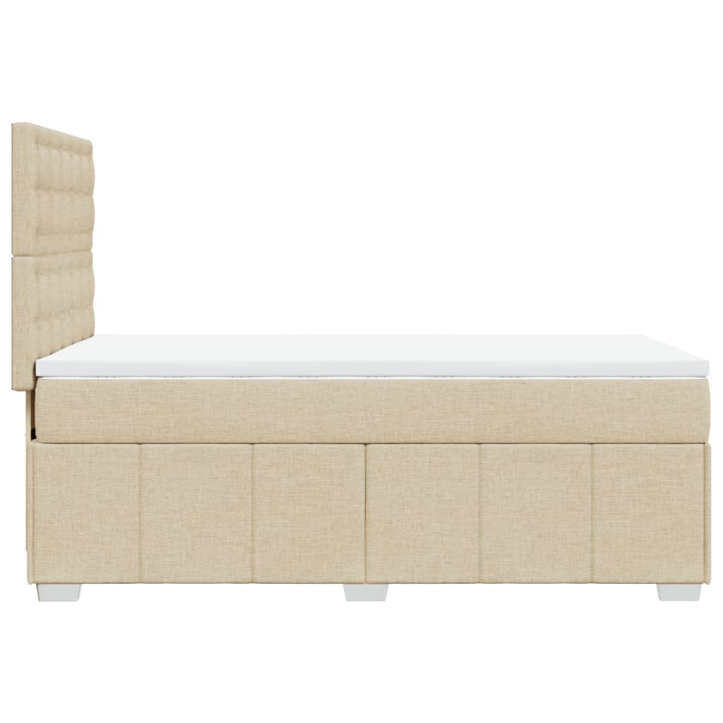 Giroletto a Molle con Materasso Crema 90x200 cm inTessuto