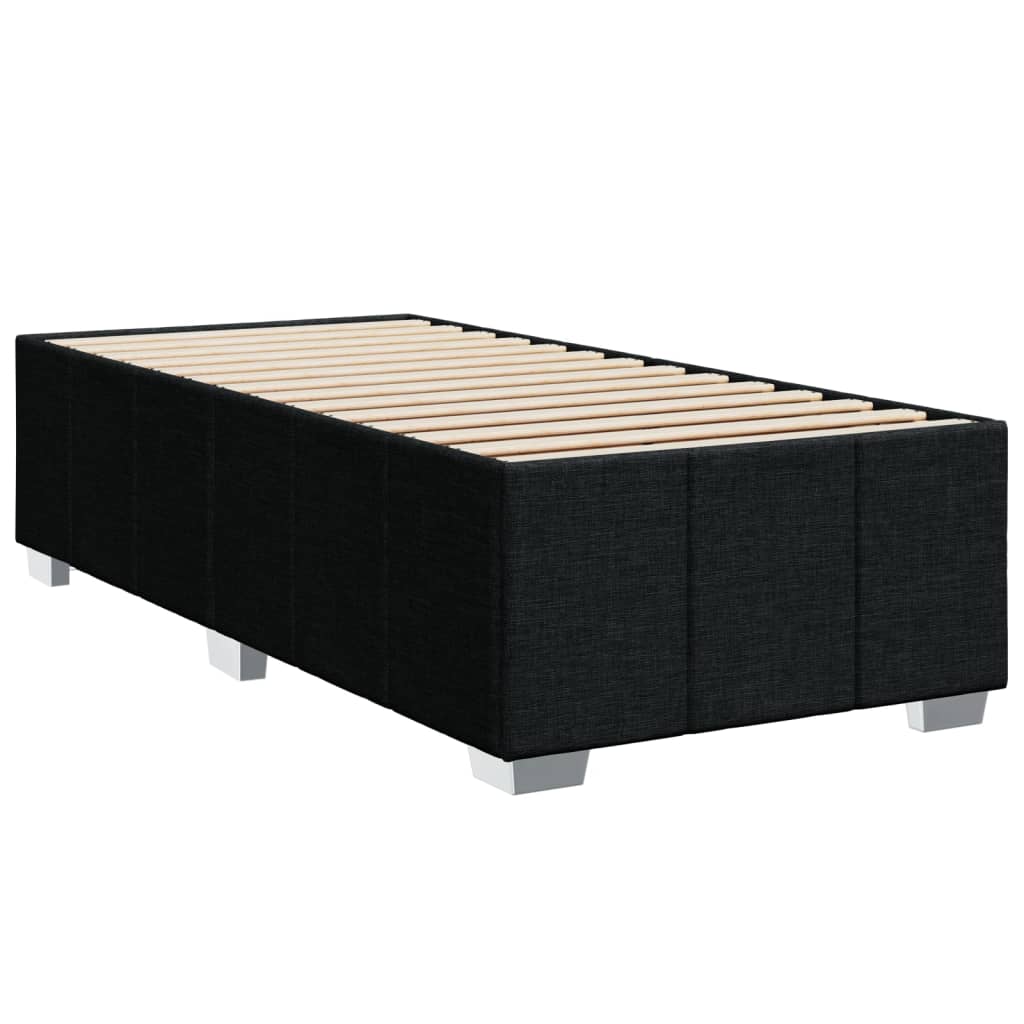 Giroletto a Molle con Materasso Nero 100x200 cm in Tessuto