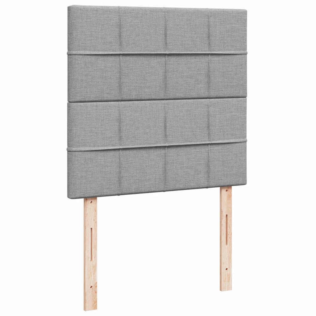 Giroletto a Molle con Materasso Grigio Chiaro100x200 cm Tessuto