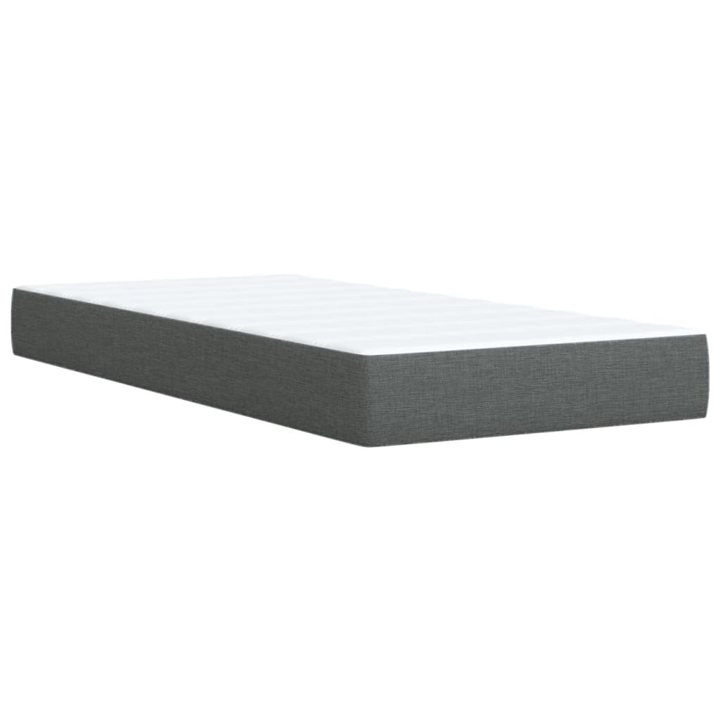 Giroletto a Molle con Materasso Grigio Scuro 100x200 cm Tessuto | homemem39