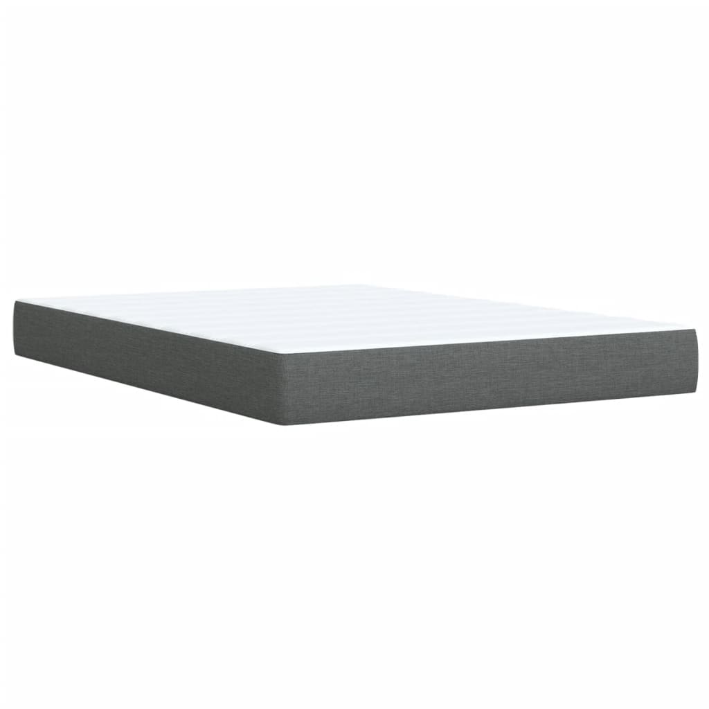 Giroletto a Molle con Materasso Grigio Scuro 160x200 cm Tessuto | homemem39