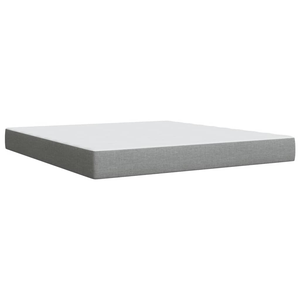 Giroletto a Molle con Materasso Grigio Chiaro180x200 cm Tessuto | homemem39