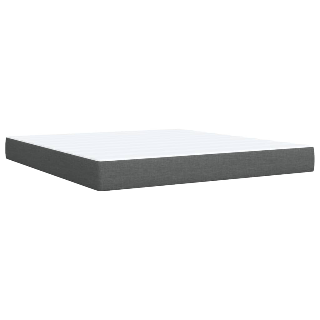Giroletto a Molle con Materasso Grigio Scuro 180x200 cm Tessuto | homemem39