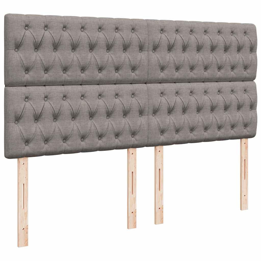 Giroletto a Molle con Materasso Tortora 200x200 cm in Tessuto