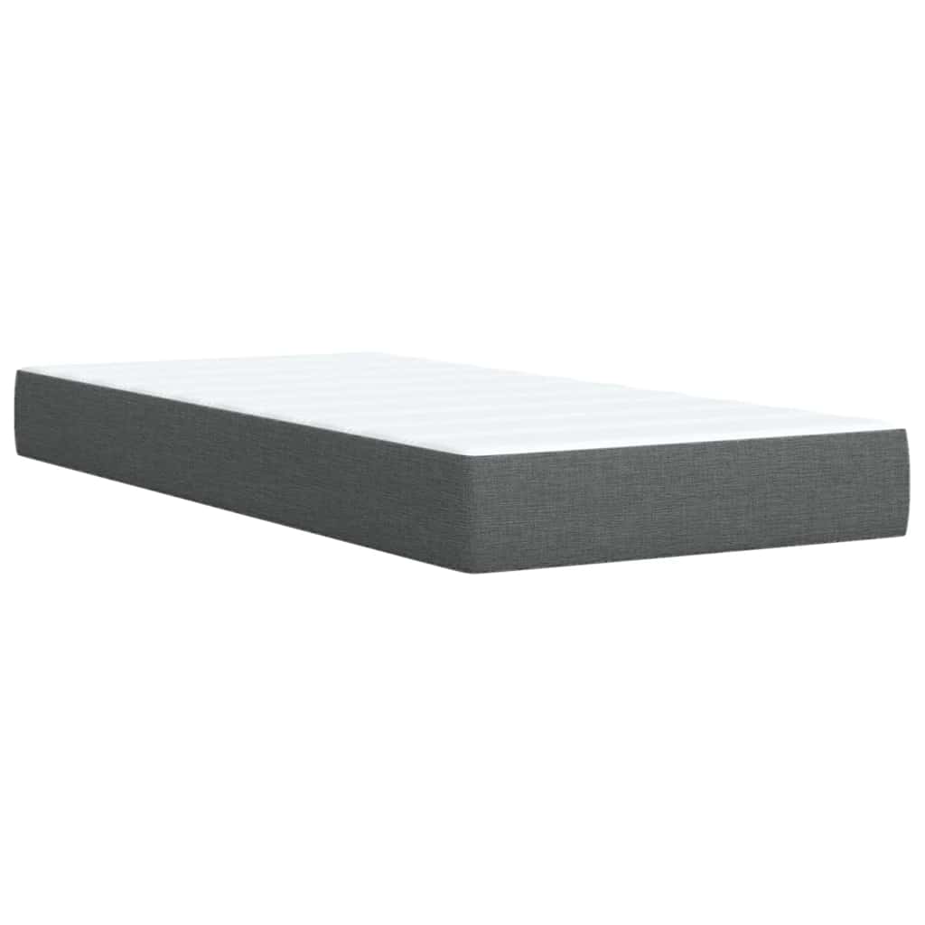 Giroletto a Molle con Materasso Grigio Scuro 80x200 cm Tessuto | homemem39