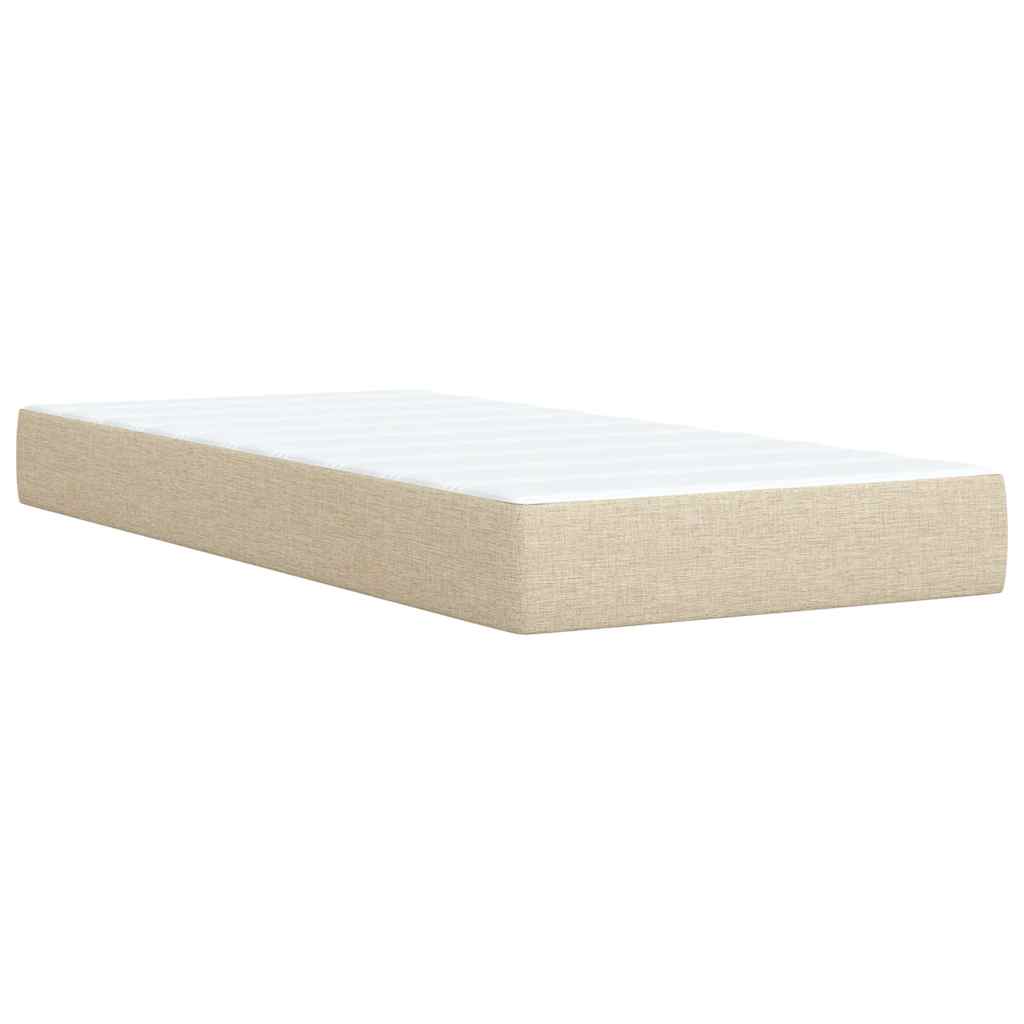 Giroletto a Molle con Materasso Crema 80x200 cm inTessuto | homemem39