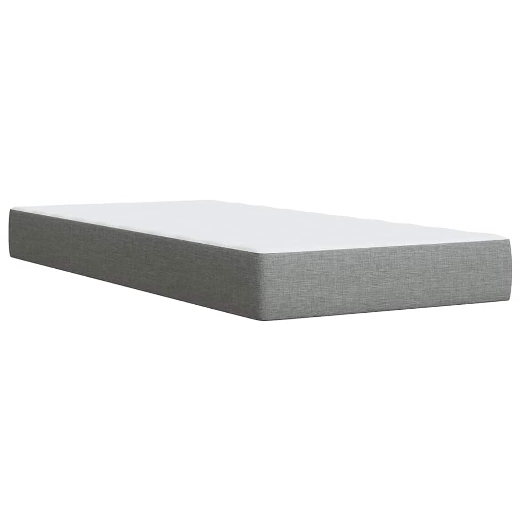 Giroletto a Molle con Materasso Grigio Chiaro 80x200 cm Tessuto | homemem39