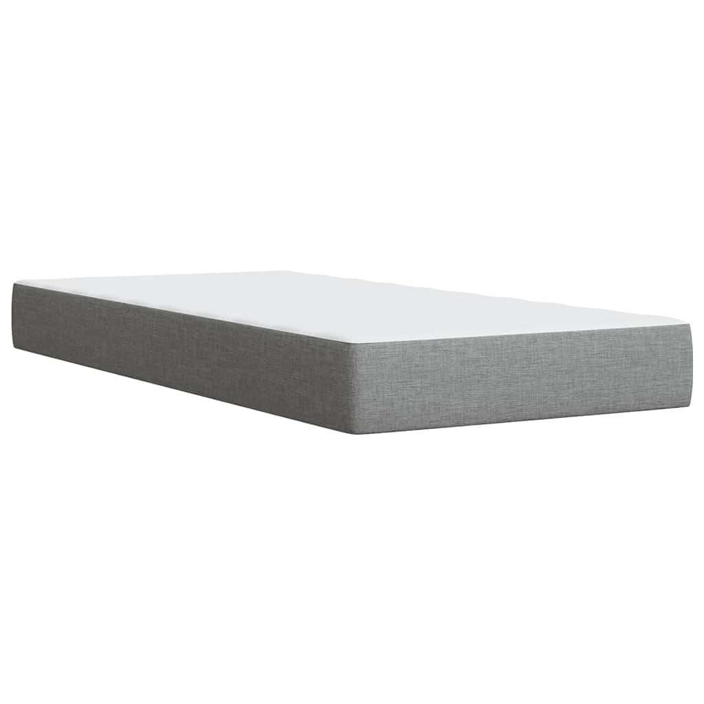 Giroletto a Molle con Materasso Grigio Chiaro 90x190 cm Tessuto | homemem39