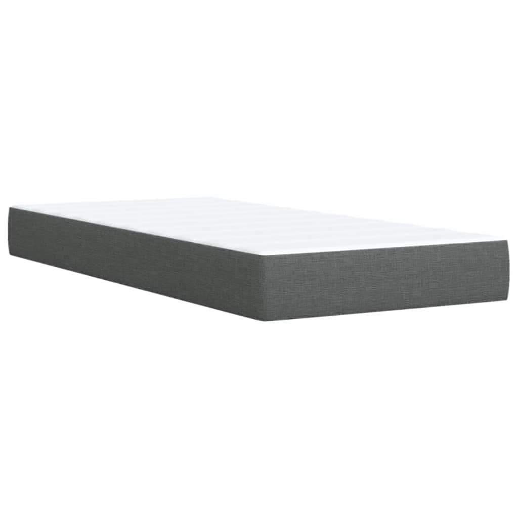 Giroletto a Molle con Materasso Grigio Scuro 90x190 cm Tessuto | homemem39