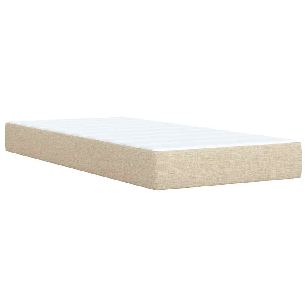 Giroletto a Molle con Materasso Crema 90x200 cm inTessuto | homemem39
