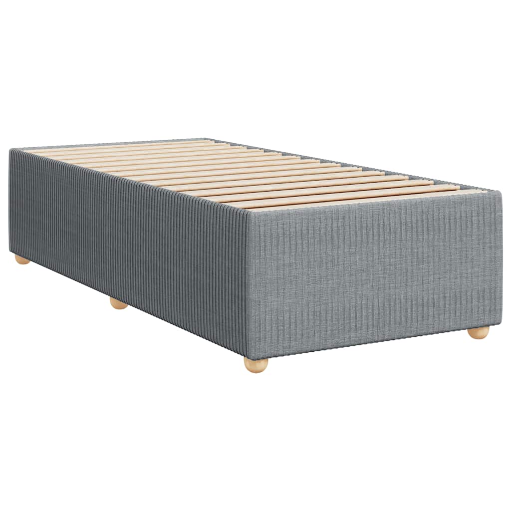 Giroletto a Molle con Materasso Grigio Chiaro100x200 cm Tessuto | homemem39