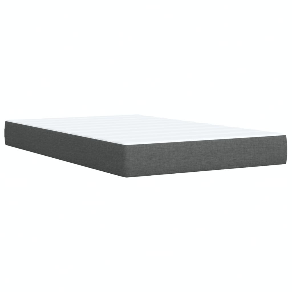 Giroletto a Molle con Materasso Grigio Scuro 120x200 cm Tessuto - homemem39