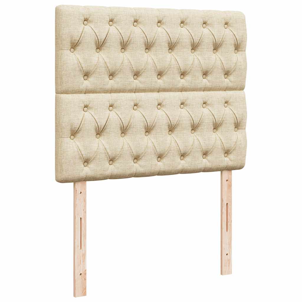 Giroletto a Molle con Materasso Crema 120x200 cm in Tessuto | homemem39