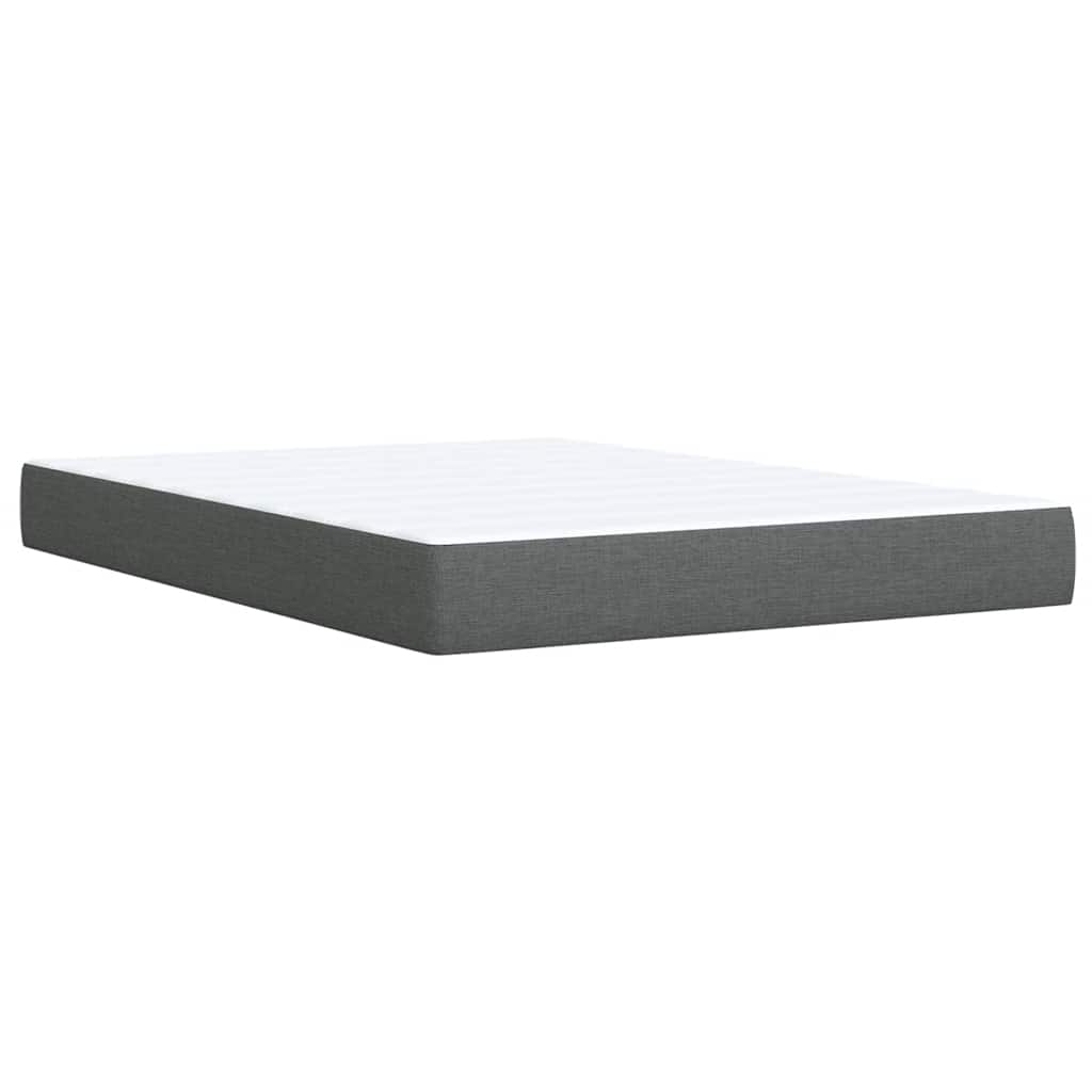 Giroletto a Molle con Materasso Grigio Scuro 140x190 cm Tessuto | homemem39