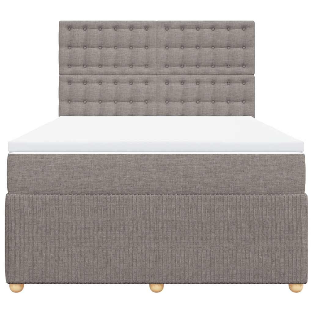 Giroletto a Molle con Materasso Tortora 140x190 cm in Tessuto