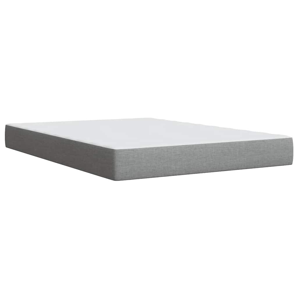 Giroletto a Molle con Materasso Grigio Chiaro 140x200cm Tessuto | homemem39