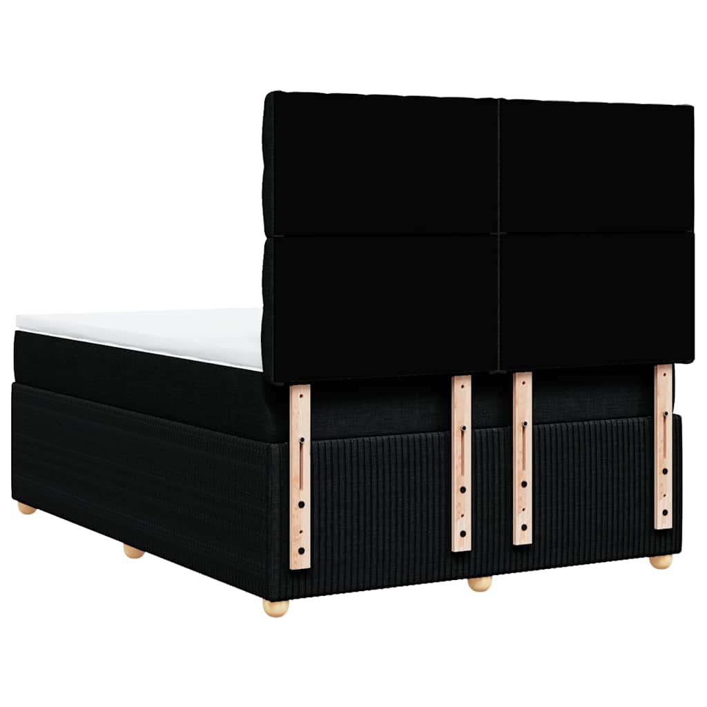 Giroletto a Molle con Materasso Nero 160x200 cm in Tessuto | homemem39