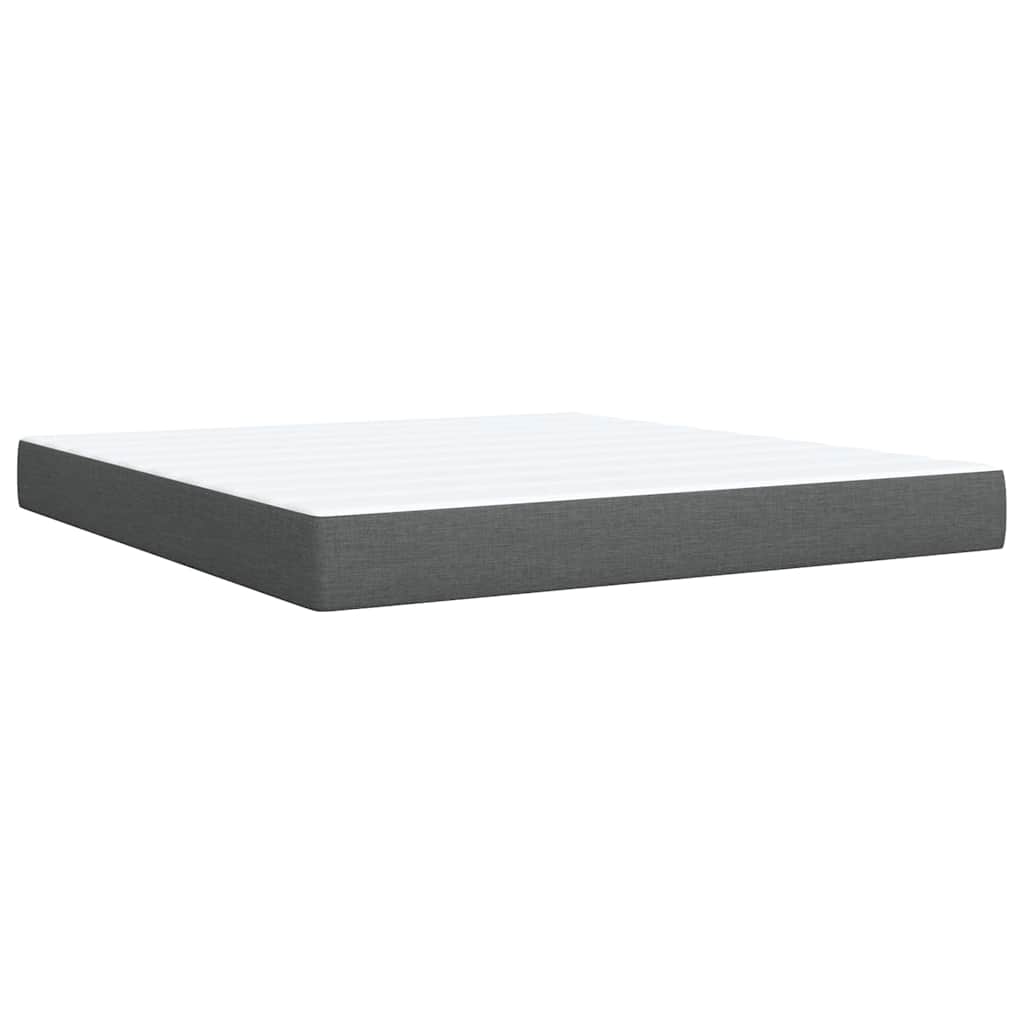 Giroletto a Molle con Materasso Grigio Scuro 180x200 cm Tessuto | homemem39