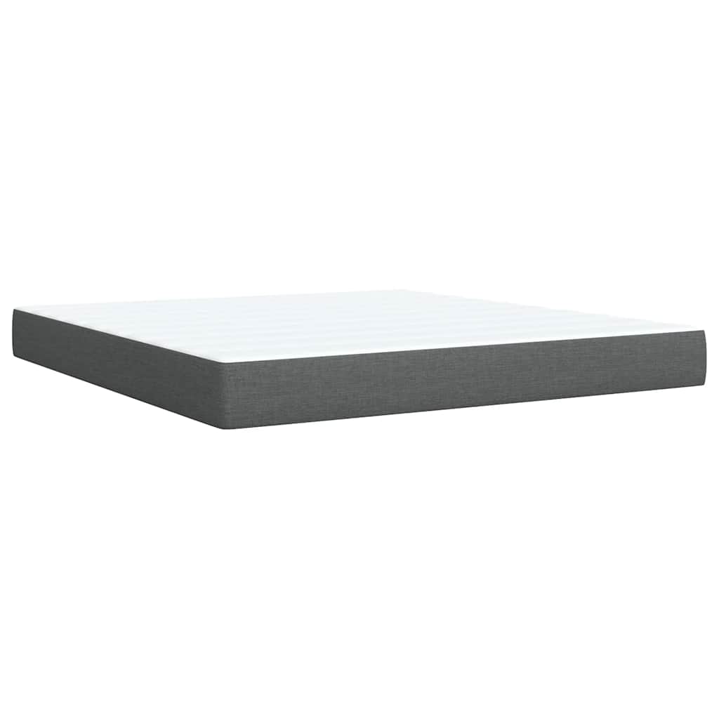 Giroletto a Molle con Materasso Grigio Scuro 180x200 cm Tessuto | homemem39