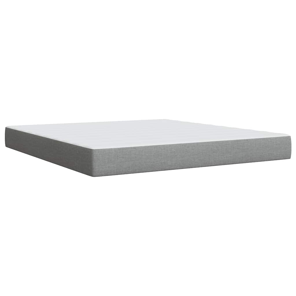 Giroletto a Molle con Materasso Grigio Chiaro180x200 cm Tessuto | homemem39