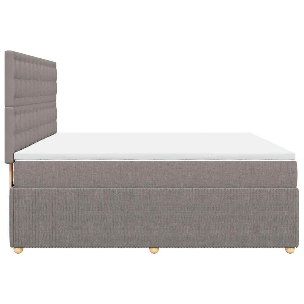 Giroletto a Molle con Materasso Tortora 180x200 cm in Tessuto