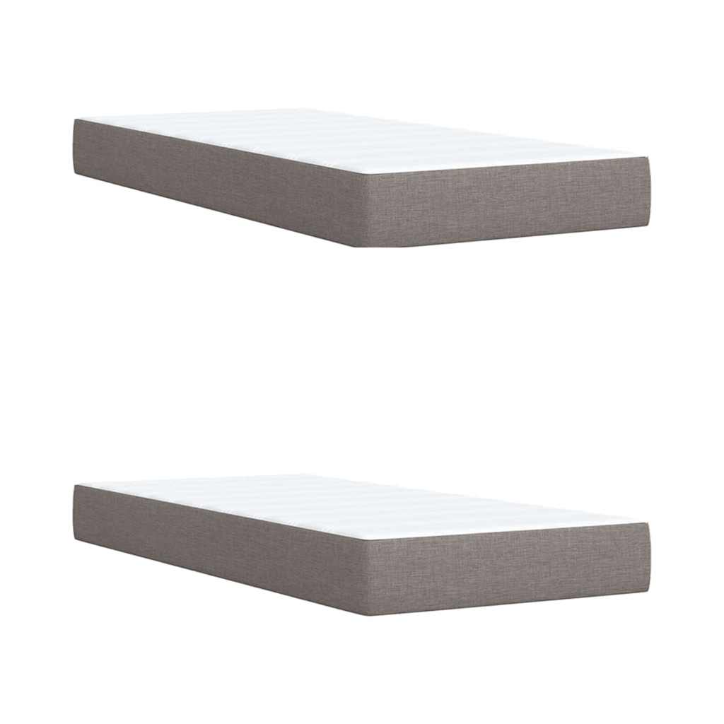 Giroletto a Molle con Materasso Tortora 200x200 cm in Tessuto | homemem39