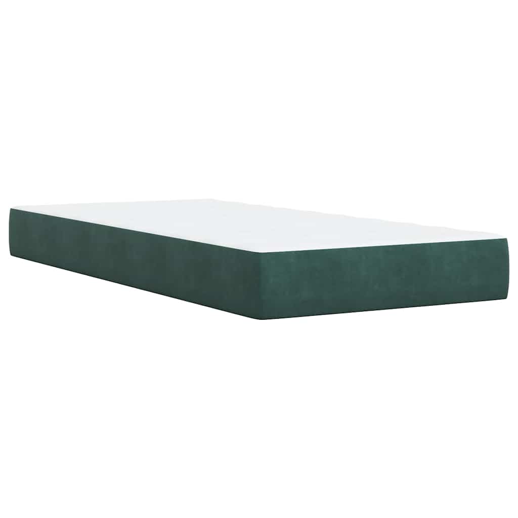 Giroletto a Molle con Materasso Verde Scuro 90x200 cm Velluto | homemem39
