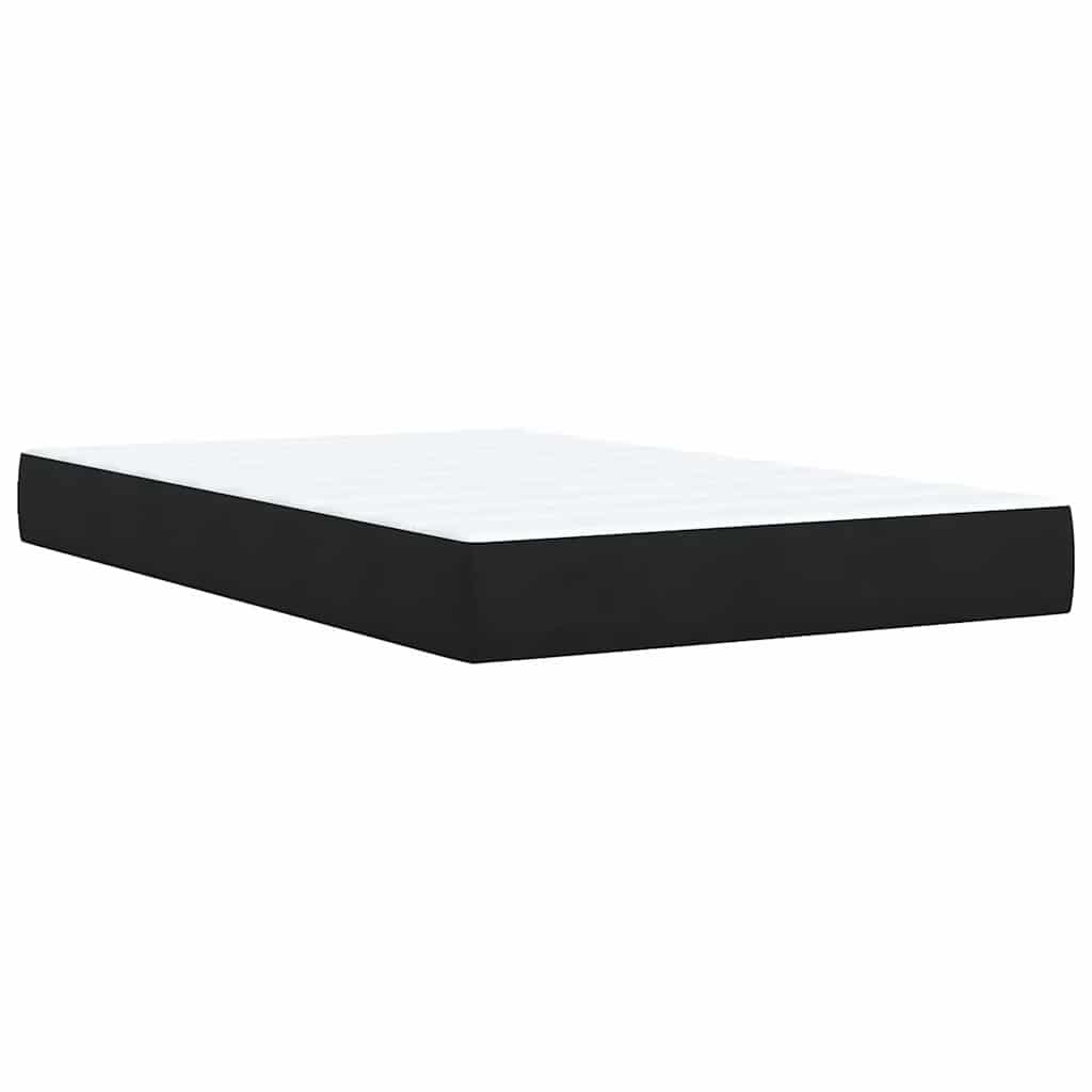 Giroletto a Molle con Materasso Nero 120x190 cm in Velluto | homemem39