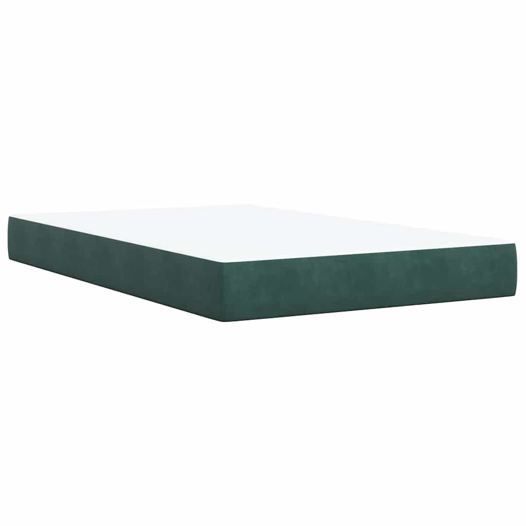 Giroletto a Molle con Materasso Verde Scuro 120x200 cm Velluto | homemem39