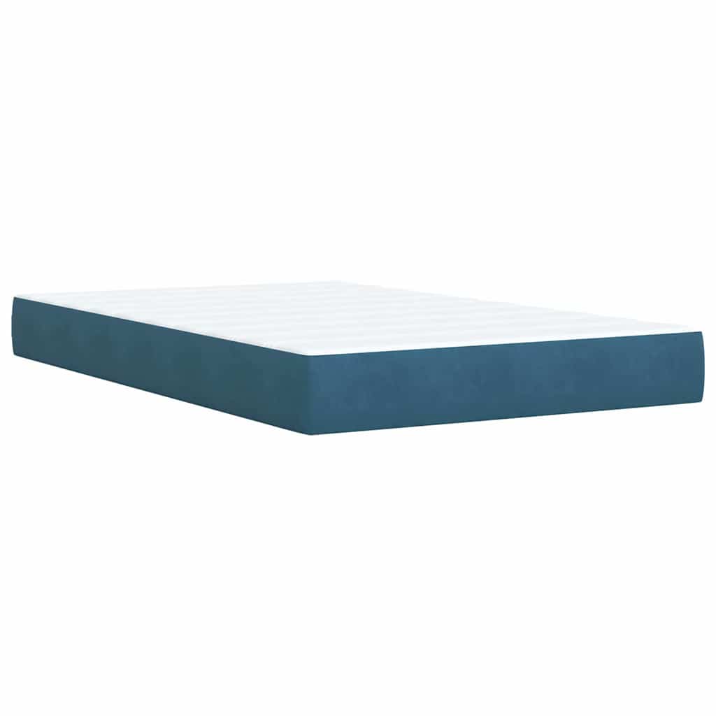 Giroletto a Molle con Materasso Blu 120x200 cm in Velluto