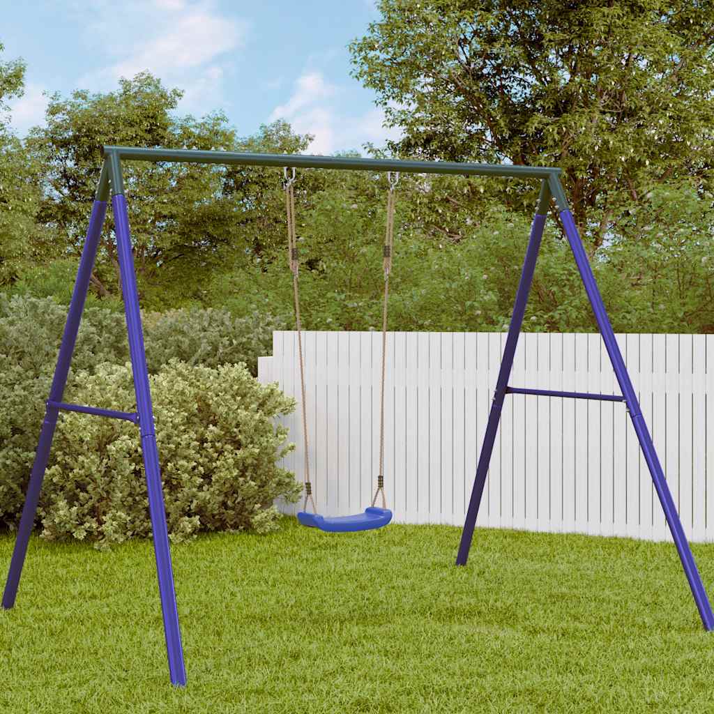 Seggiolino da Altalena per Bambini Singolo Corda Regolabile Blu - homemem39